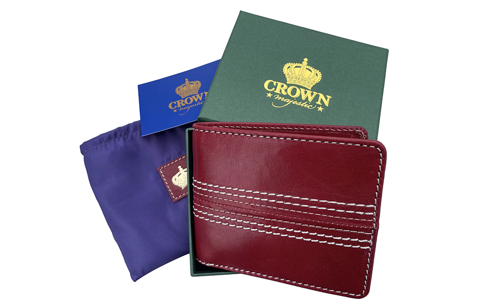 Crown Majestic Italian Leather Cricket Ball Wallet 